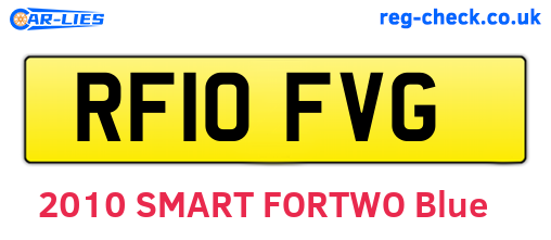 RF10FVG are the vehicle registration plates.