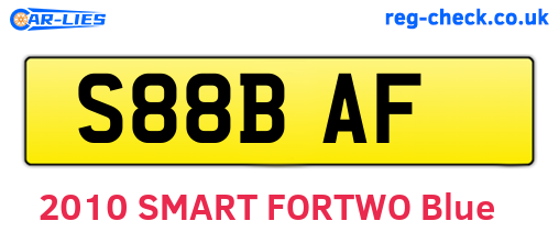 S88BAF are the vehicle registration plates.