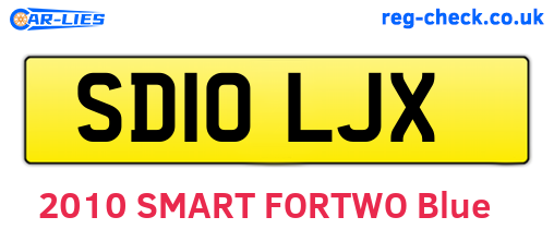 SD10LJX are the vehicle registration plates.