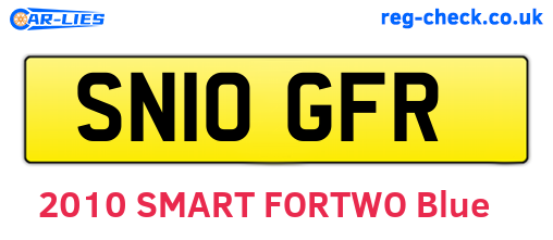 SN10GFR are the vehicle registration plates.