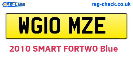 WG10MZE are the vehicle registration plates.