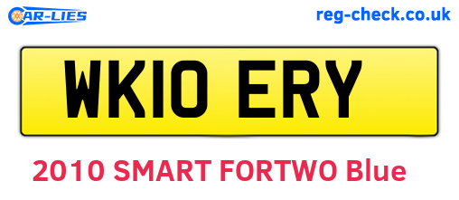 WK10ERY are the vehicle registration plates.
