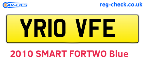 YR10VFE are the vehicle registration plates.