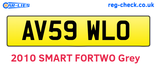 AV59WLO are the vehicle registration plates.