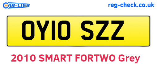 OY10SZZ are the vehicle registration plates.