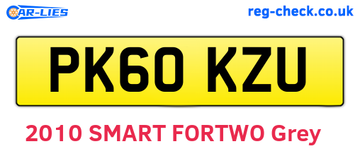 PK60KZU are the vehicle registration plates.