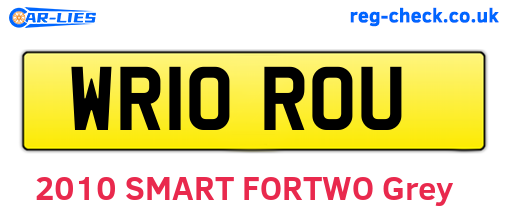 WR10ROU are the vehicle registration plates.