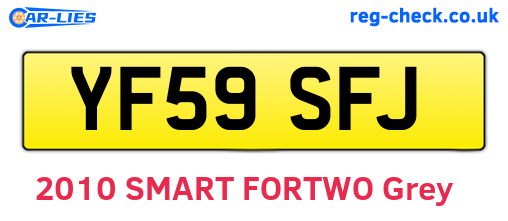 YF59SFJ are the vehicle registration plates.