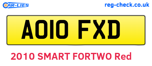 AO10FXD are the vehicle registration plates.