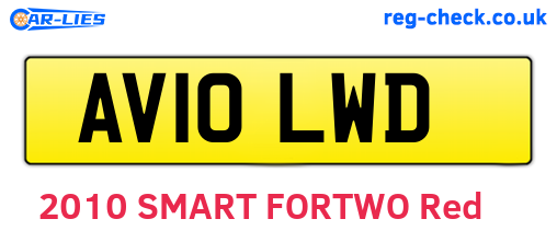 AV10LWD are the vehicle registration plates.