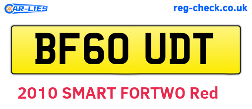 BF60UDT are the vehicle registration plates.