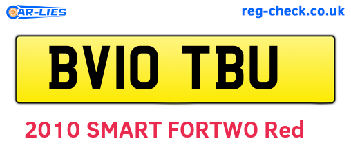 BV10TBU are the vehicle registration plates.