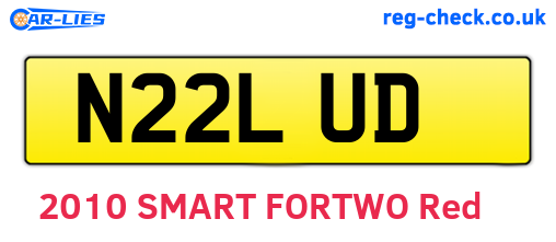 N22LUD are the vehicle registration plates.