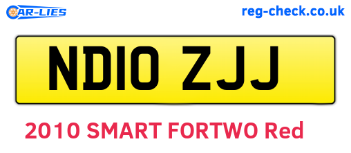 ND10ZJJ are the vehicle registration plates.