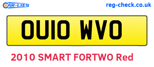 OU10WVO are the vehicle registration plates.