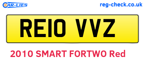 RE10VVZ are the vehicle registration plates.