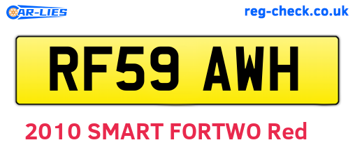 RF59AWH are the vehicle registration plates.