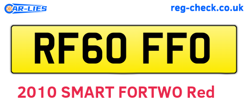 RF60FFO are the vehicle registration plates.