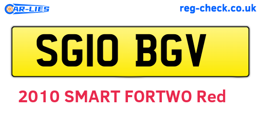 SG10BGV are the vehicle registration plates.