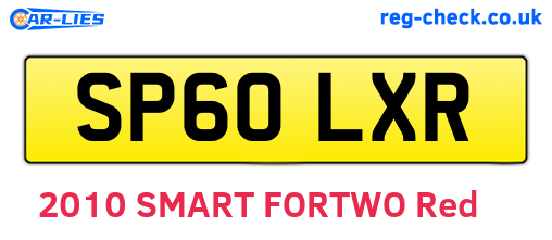 SP60LXR are the vehicle registration plates.