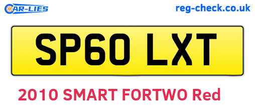SP60LXT are the vehicle registration plates.
