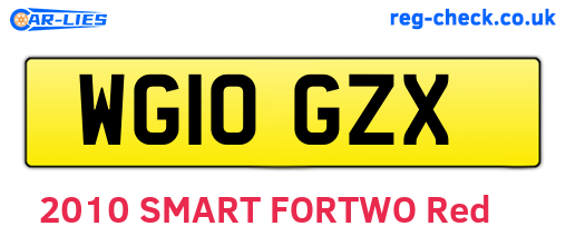 WG10GZX are the vehicle registration plates.