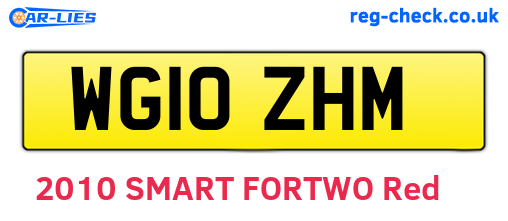 WG10ZHM are the vehicle registration plates.