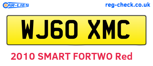 WJ60XMC are the vehicle registration plates.