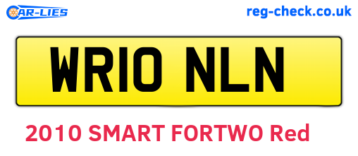 WR10NLN are the vehicle registration plates.