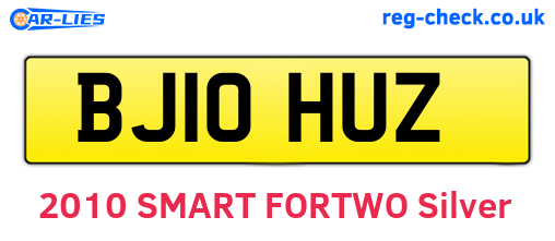 BJ10HUZ are the vehicle registration plates.