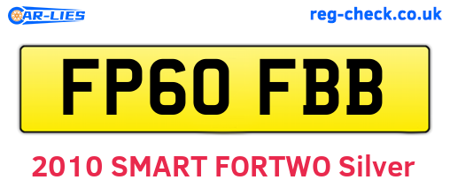 FP60FBB are the vehicle registration plates.