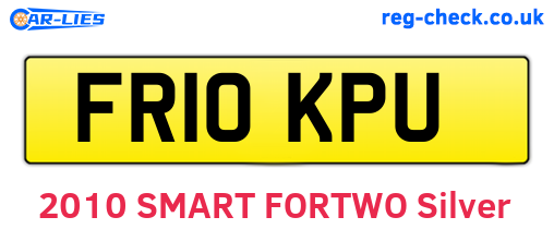FR10KPU are the vehicle registration plates.