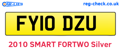 FY10DZU are the vehicle registration plates.