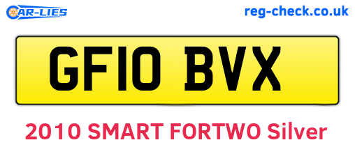 GF10BVX are the vehicle registration plates.