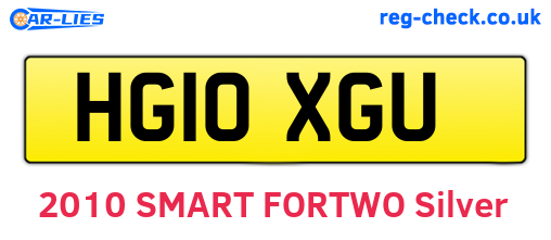 HG10XGU are the vehicle registration plates.