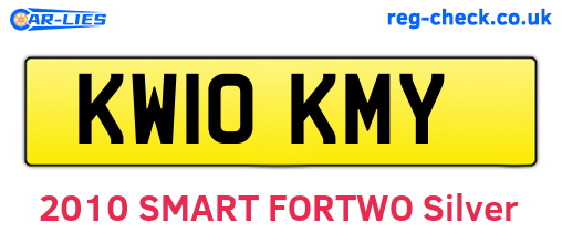 KW10KMY are the vehicle registration plates.
