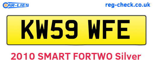 KW59WFE are the vehicle registration plates.