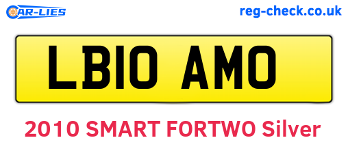 LB10AMO are the vehicle registration plates.