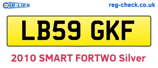 LB59GKF are the vehicle registration plates.