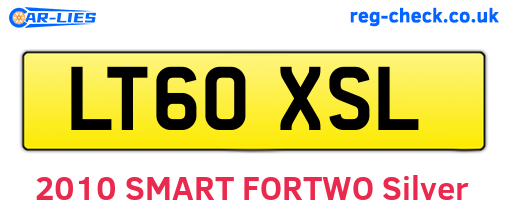 LT60XSL are the vehicle registration plates.