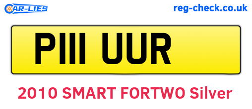 P111UUR are the vehicle registration plates.