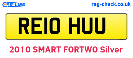 RE10HUU are the vehicle registration plates.