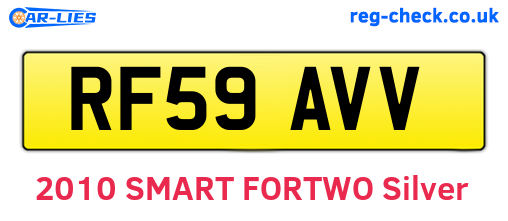 RF59AVV are the vehicle registration plates.