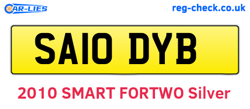 SA10DYB are the vehicle registration plates.