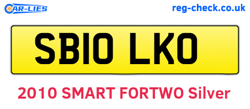 SB10LKO are the vehicle registration plates.