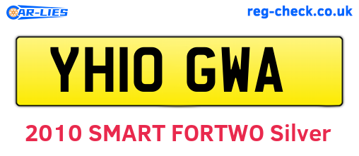 YH10GWA are the vehicle registration plates.