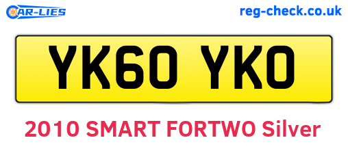 YK60YKO are the vehicle registration plates.