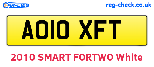 AO10XFT are the vehicle registration plates.