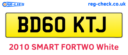 BD60KTJ are the vehicle registration plates.