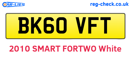 BK60VFT are the vehicle registration plates.